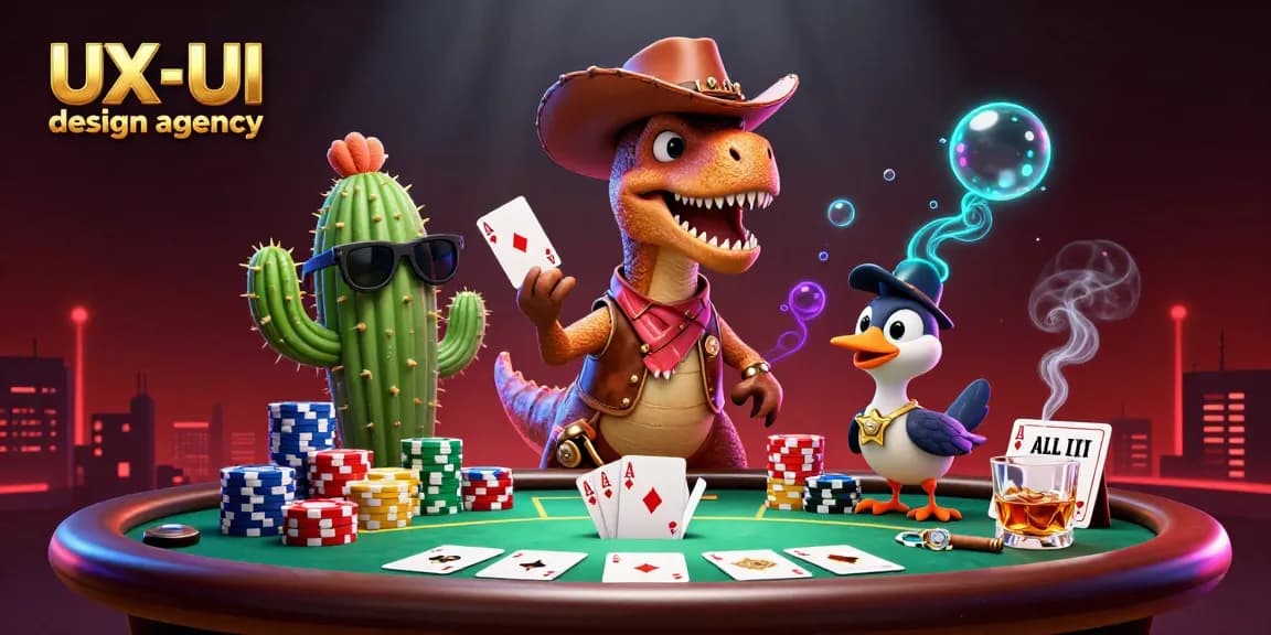 Engage with our vibrant casino scene as an expert UX/UI design agency showcases winning poker strategies.