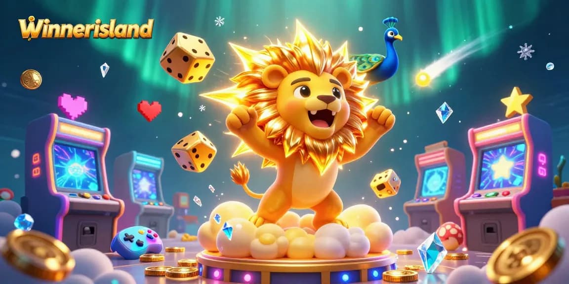 Play exciting casino games on winnerisland, featuring vibrant characters and dynamic game elements.