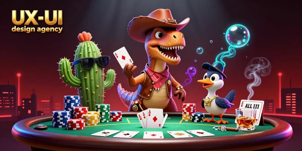 Engage with our vibrant casino scene as an expert UX/UI design agency showcases winning poker strategies.