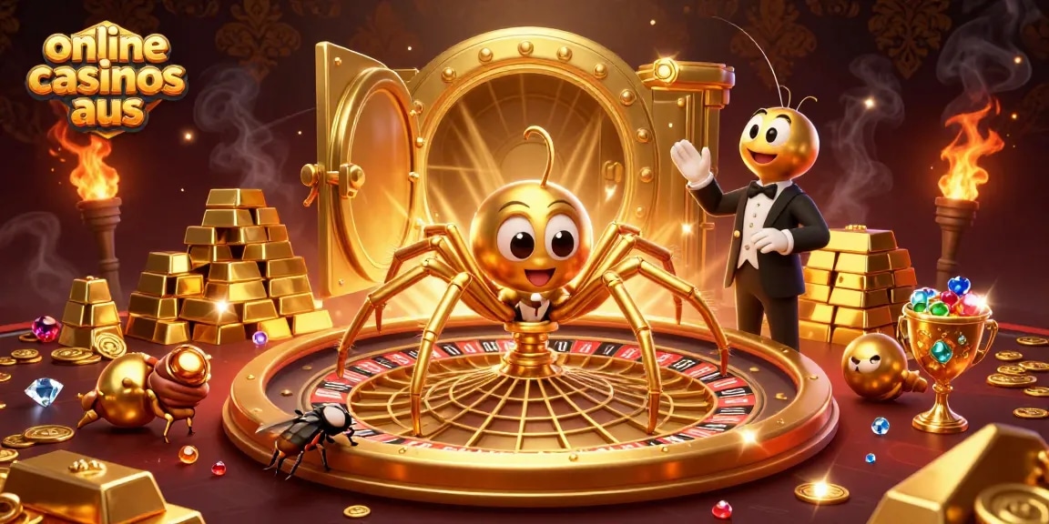 Engage with online casinos aus in a vibrant 3D casino illustration showcasing dynamic gaming elements.